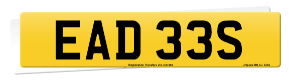 Registration number EAD 33S